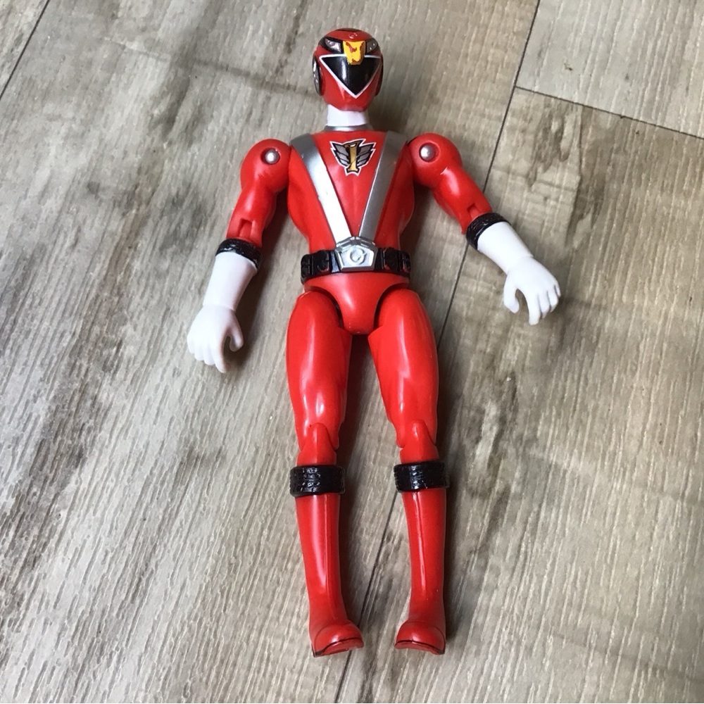 5” 2009 Bandai Power Rangers RPM Full Throttle Red Eagle Ranger action figure.